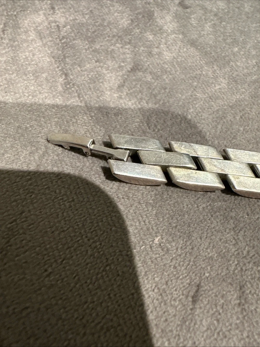 Vintage .925 Sterling Silver Panther Link Bracelet Heavy 55g 7.5
